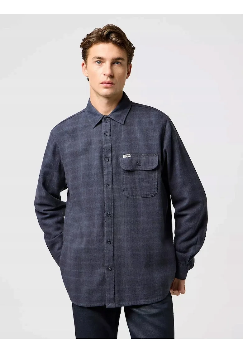 Camasa Flanel,  1 Pkt, L, Gri Intunecat, Material 100% Bumbac, Croi Confortabil, Inchidere Nasturi, Multicolor, Gri