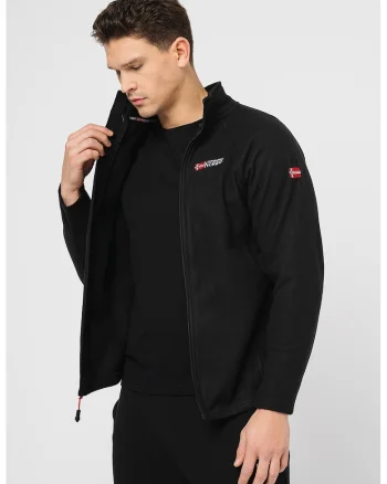 Bluza sport din fleece cu fermoar si maneci raglanTug