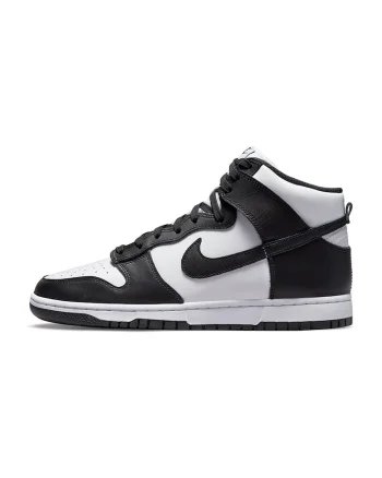 Pantofi sport high-top din piele Dunk Retro, Alb/Negru