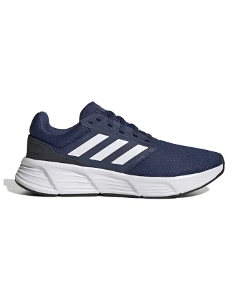 Pantofi cu insertii din material textil pentru alergare Galaxy 6, Alb/Gri inchis/Bleumarin