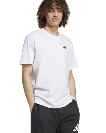 Tricou cu decolteu rotund, Alb