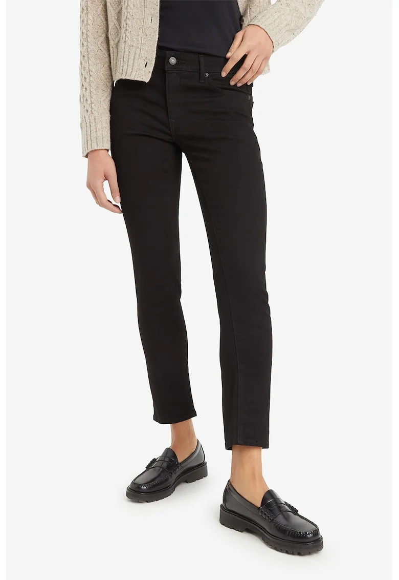 Blugi crop slim fit 712™, Negru stins