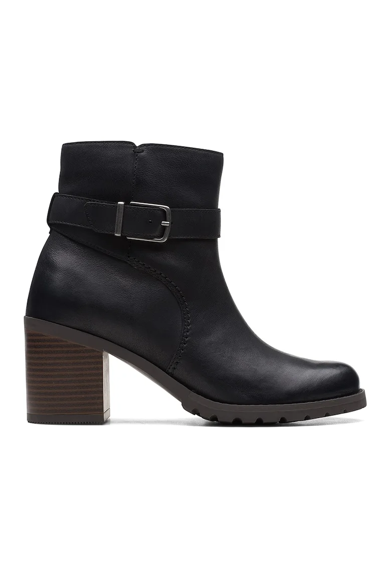 Botine de piele Well Hall, Negru