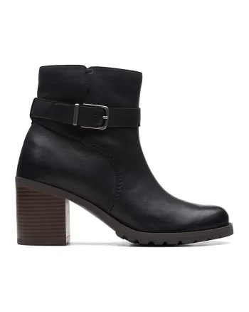 Botine de piele Well Hall, Negru