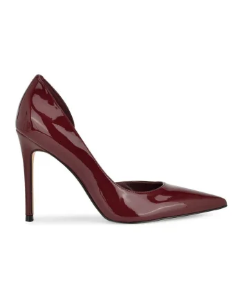 Pantofi D'Orsay cu toc stiletto Folowe, Visiniu