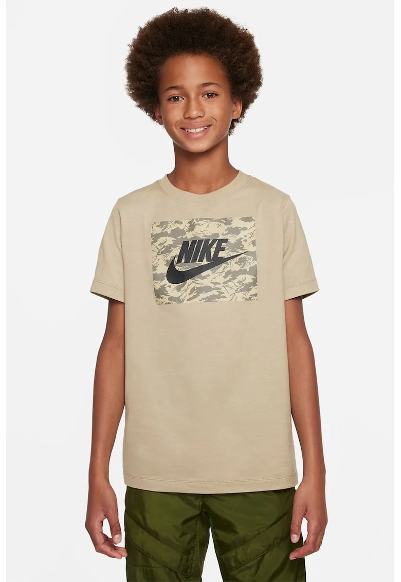 Tricou cu logo Futura, Bej