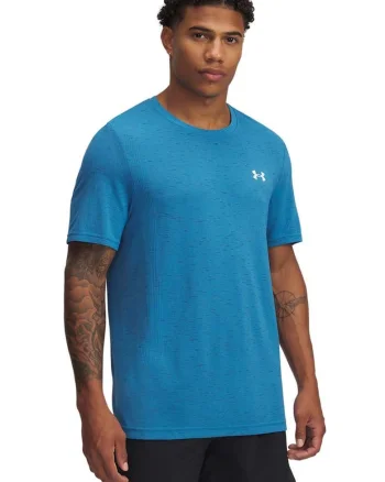 Tricou fara cusaturi, pentru fitness Vanish, Albastru glaciar