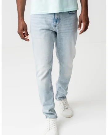 Blugi conici slim fit Austin, Albastru prafuit