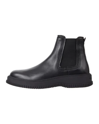 Ghete Chelsea din piele, Negru