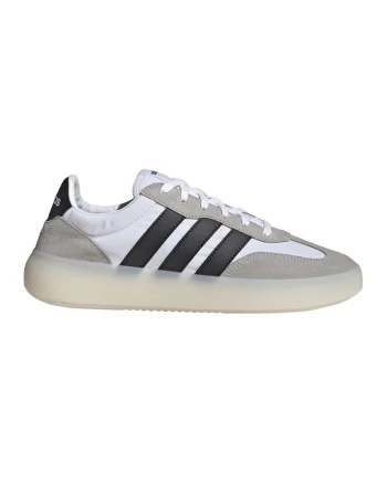 Pantofi sport Barreda Decode cu garnituri din piele intoarsa, Alb/Negru/Grej