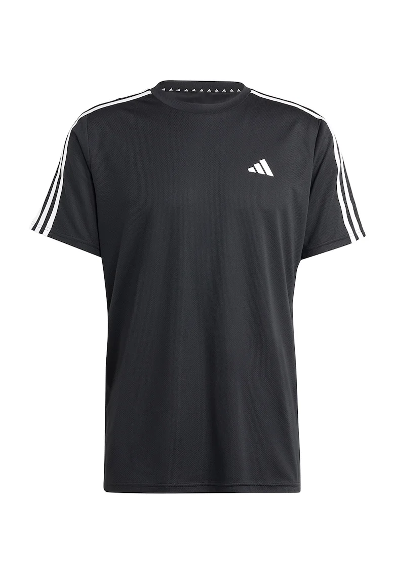 Tricou regular fit cu logo pentru fitness, Negru stins