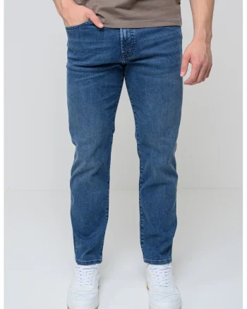 Blugi regular fit cu talie medie