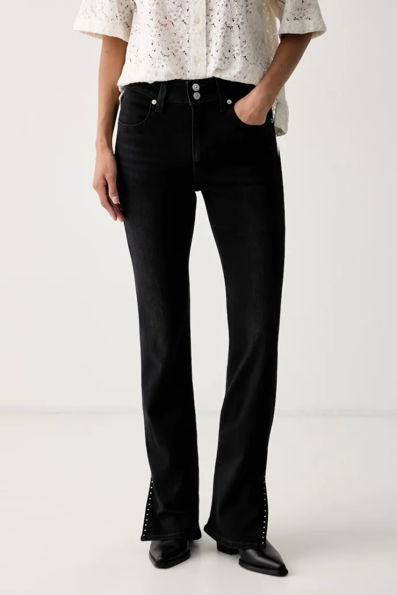 Levi's blugi bootcut pentru femei 725 STUDDED SLIT HEM