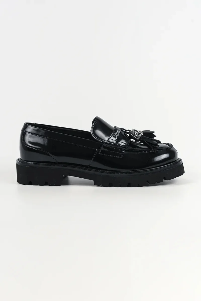 Karl Lagerfeld loafers slip-on pentru femei din piele Lowell