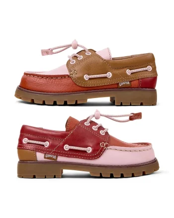 Camper mocasini pentru copii din piele Compas Kids TWS