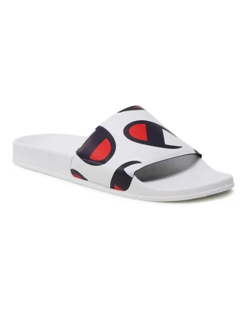 Papuci flip-flop barbati,  Textil, Alb