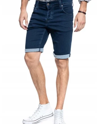 Bermude din denim cu talie medie Chicago Short