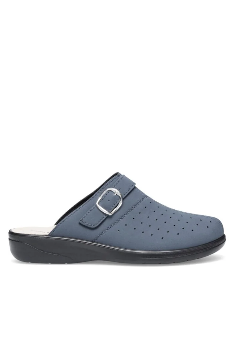Sandale  pentru femei, material sintetic, culoare bleumarin