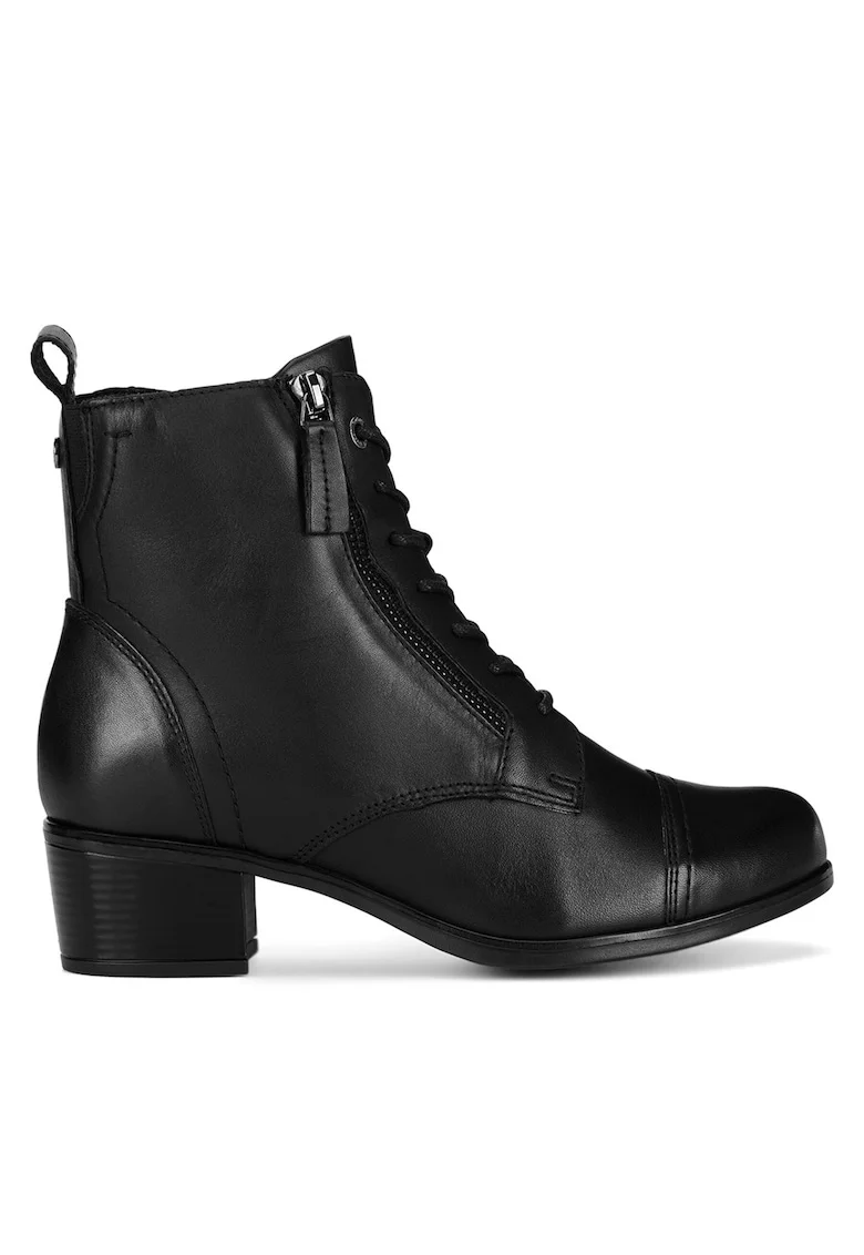 Ghete dama  EST-GUSTA-05, negre, piele naturala