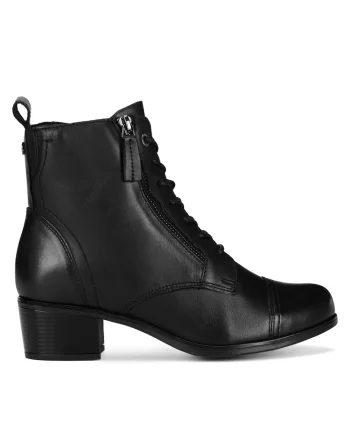 Ghete dama  EST-GUSTA-05, negre, piele naturala