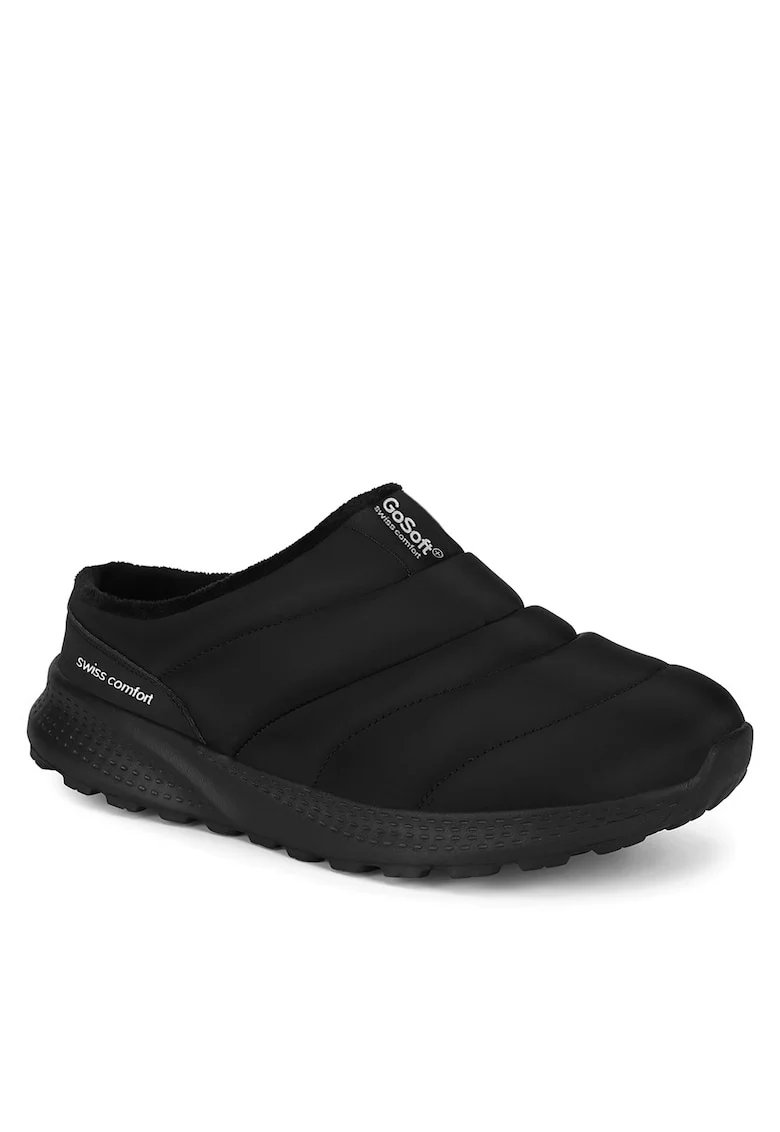 Papuci barbati,  negru, material textil