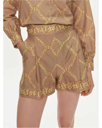 Pantaloni scurti pentru dama  bej/auriu