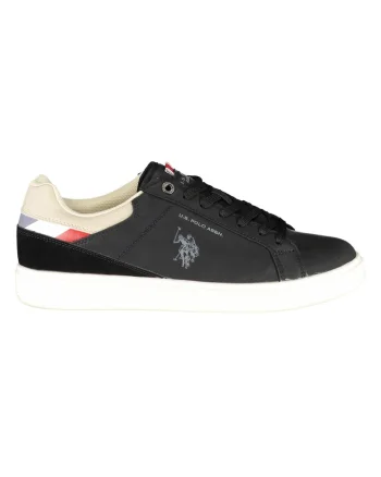 Sneakers barbati, U.S. POLO BEST PRICE, 40% Poliester, 60% Poliuretan, Negru, 23744, Negru