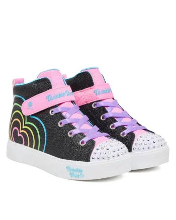 Tenisi mid-high cu lumini led Twinkle Toes Heart Steps