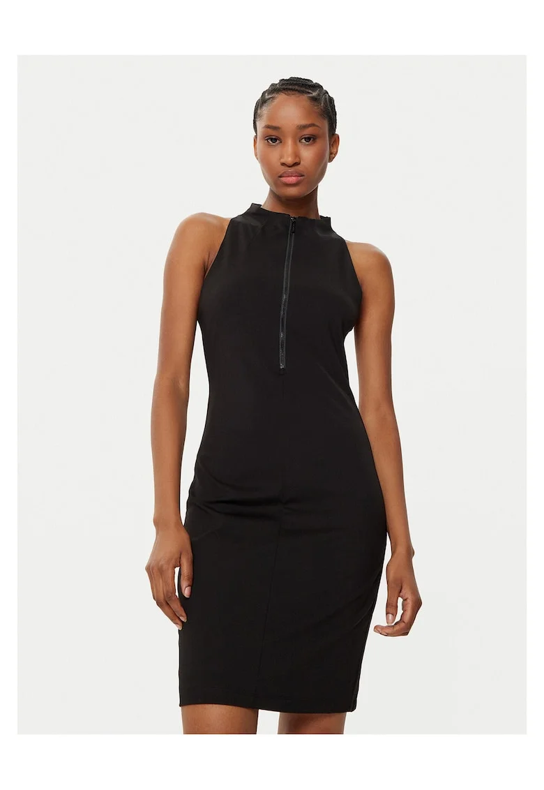 Rochie casual,  neagra, 52% poliamida,