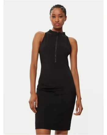 Rochie casual,  neagra, 52% poliamida,
