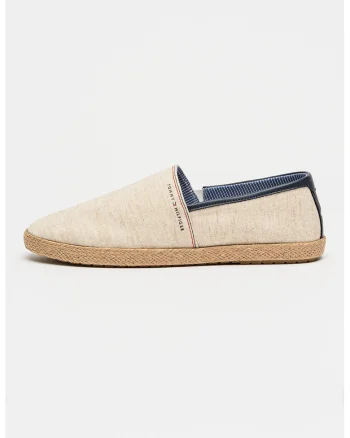 Espadrile din material textil cu imprimeu logo, Bej inchis