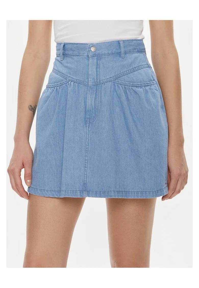Fusta de blugi  albastru, denim