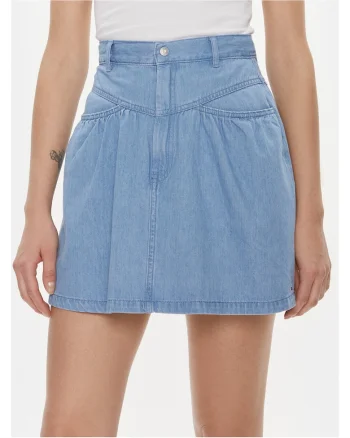 Fusta de blugi  albastru, denim