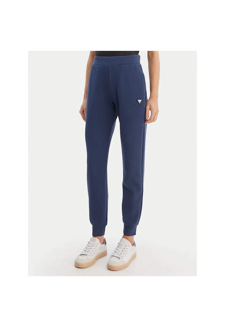Pantaloni sport dama,  bleumarin, poliester-modal-elastan,