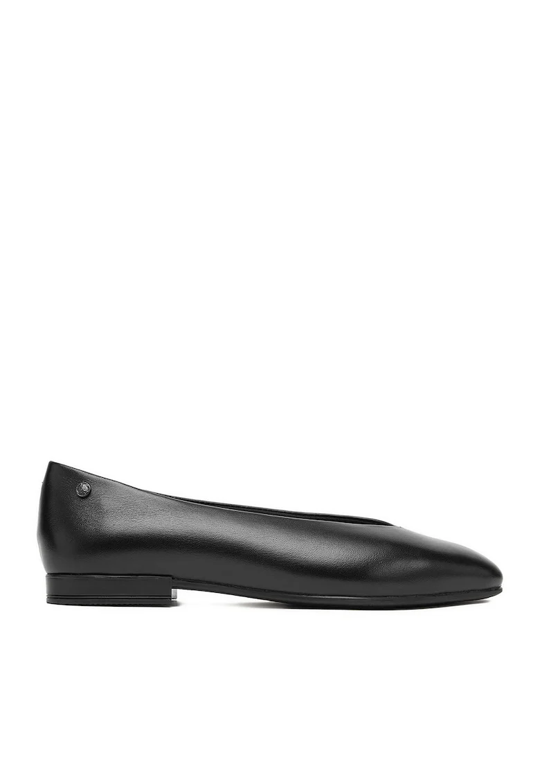 Balerini dama ROMI,  piele naturala, negru