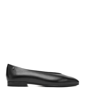 Balerini dama ROMI,  piele naturala, negru