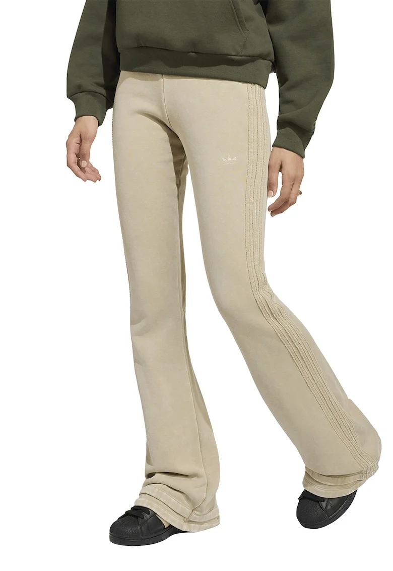 Pantaloni de trening evazati cu snur, Bej,
