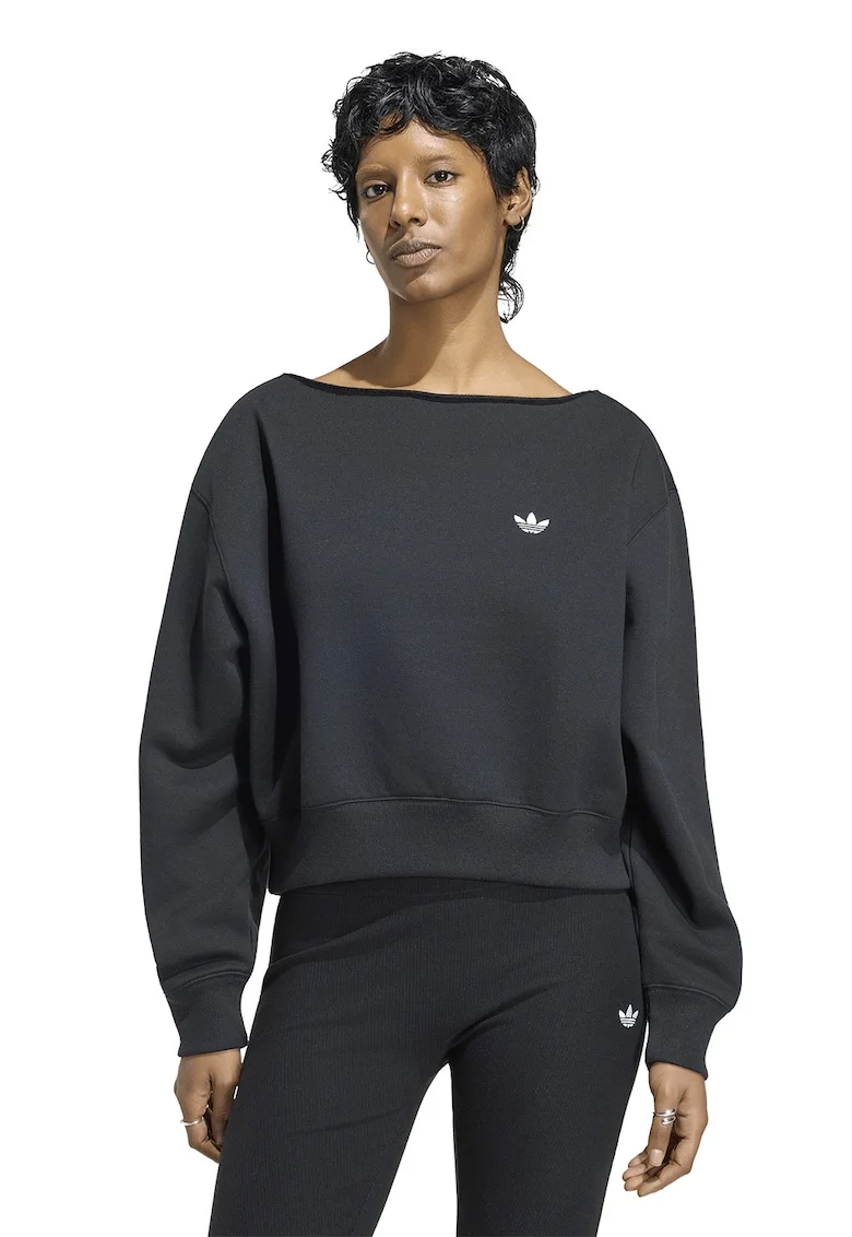 Bluza de trening lejera cu decolteu barcuta Ess