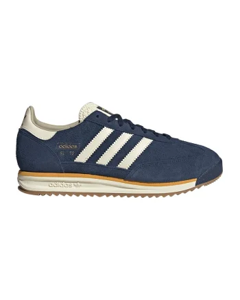 Pantofi sport SL 72 RS de piele intoarsa, Alb/Bleumarin