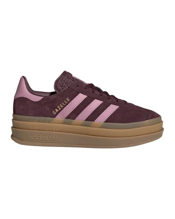 Pantofi sport Gazelle Bold din piele intoarsa cu talpa flatform, Visiniu inchis