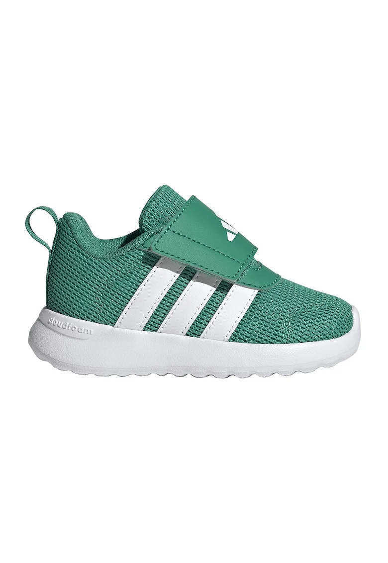 Pantofi VL Move de plasa si piele ecologica cu velcro, Alb/Verde smarald