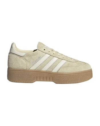 Pantofi sport Handball Spezial din piele intoarsa si piele, Alb/Crem