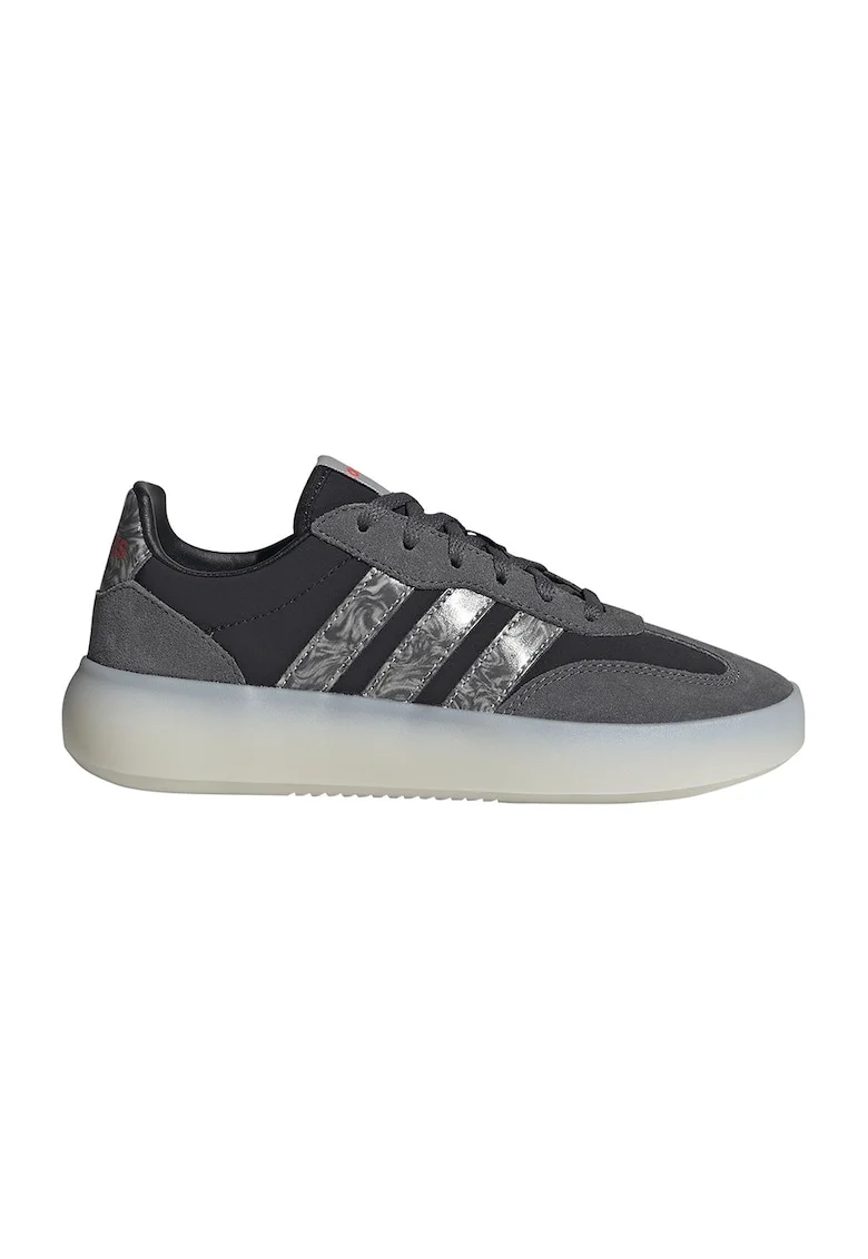 Pantofi sport Barreda Decode cu insertii din piele intoarsa, Negru/Verde inchis