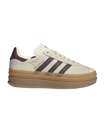 Pantofi sport Gazelle Bold din piele intoarsa cu talpa flatform, Visiniu inchis/Crem