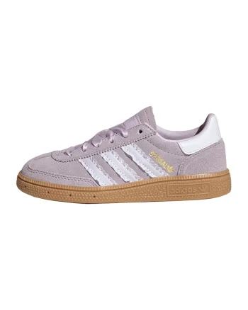 Pantofi sport Handball Spezial din piele intoarsa si material textil, Alb optic/Caramel/Liliac prafuit