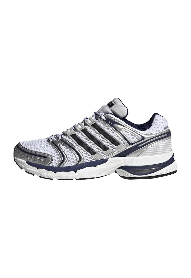 Pantofi sport Adistar Control 5 cu insertii din plasa, Alb optic/Argintiu