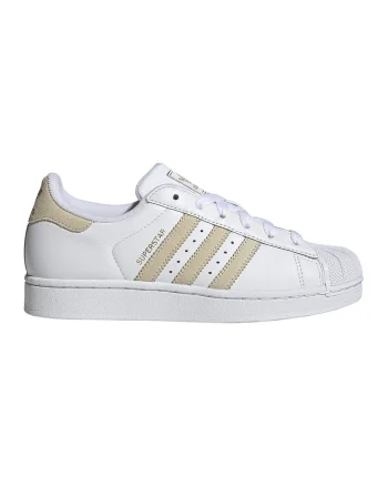 Pantofi sport Superstar II din piele si piele intoarsa, Galben pal/Alb optic