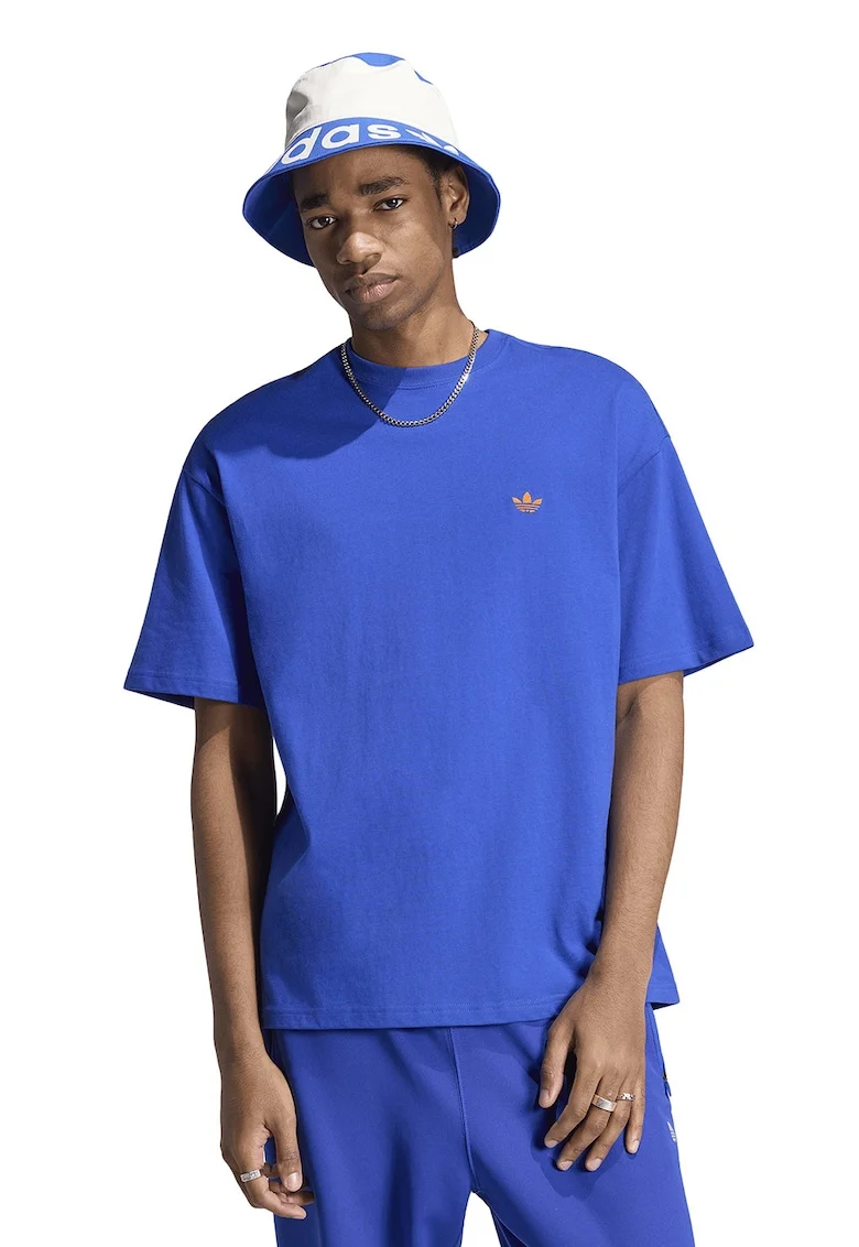 Tricou lejer cu decolteu la baza gatului Essential, Albastru royal