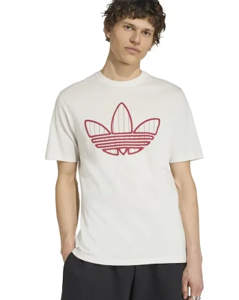 Tricou regular-fit cu decolteu la baza gatului, Coral/Alb murdar