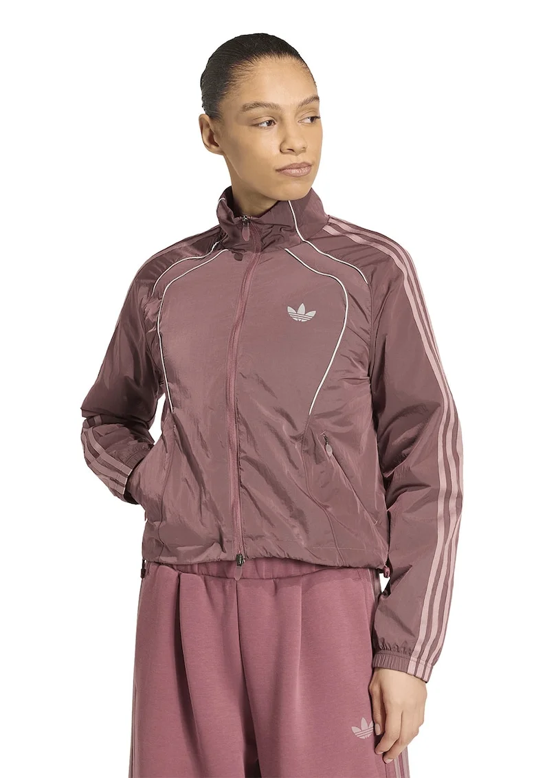 Bluza de trening regular fit cu fermoar TeamGeist, Rosu prafuit
